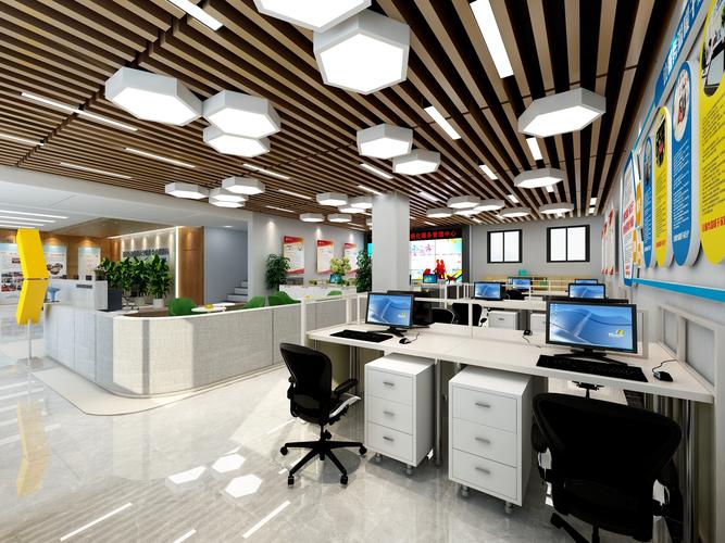 279平方家園社區網格服務中心室內裝修設計方案